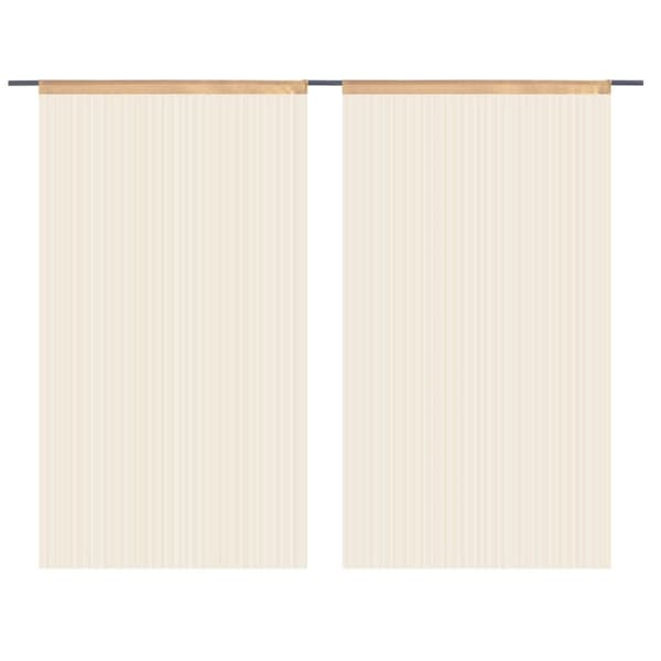 Trådgardiner 2 st 100x250 cm beige