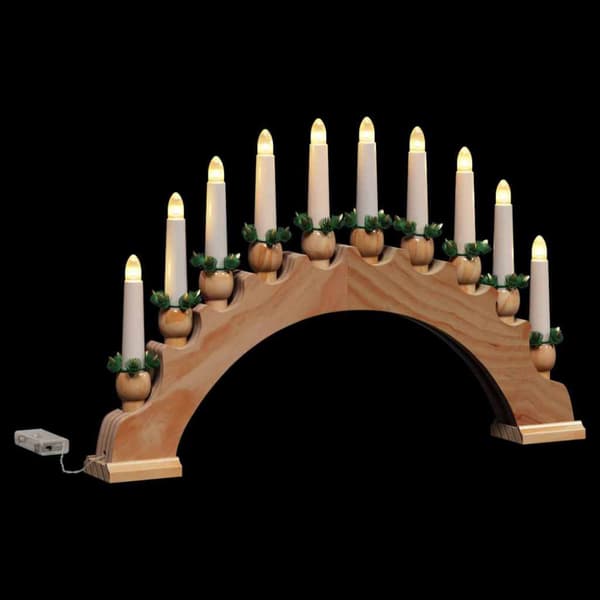 Julbåge med 10 LED-ljus LED-lampor Varmvit 47 x 5 x 29 cm