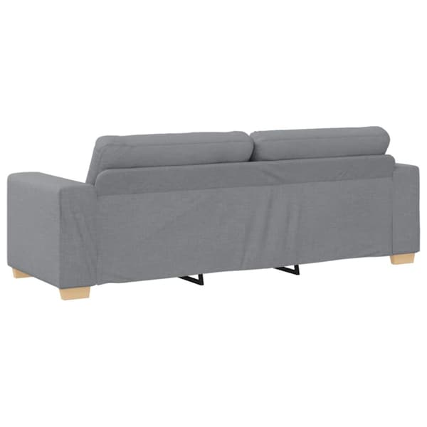 3-sitssoffa ljusgrå 220x78x80 cm tyg