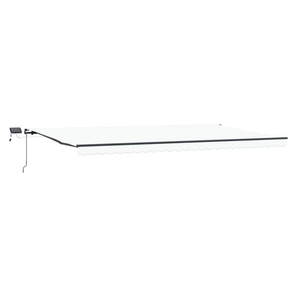 Utfällbar markis Vit 600 ×300 cm tyg