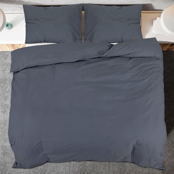 Bäddset antracit 155x220 cm lätt mikrofiber
