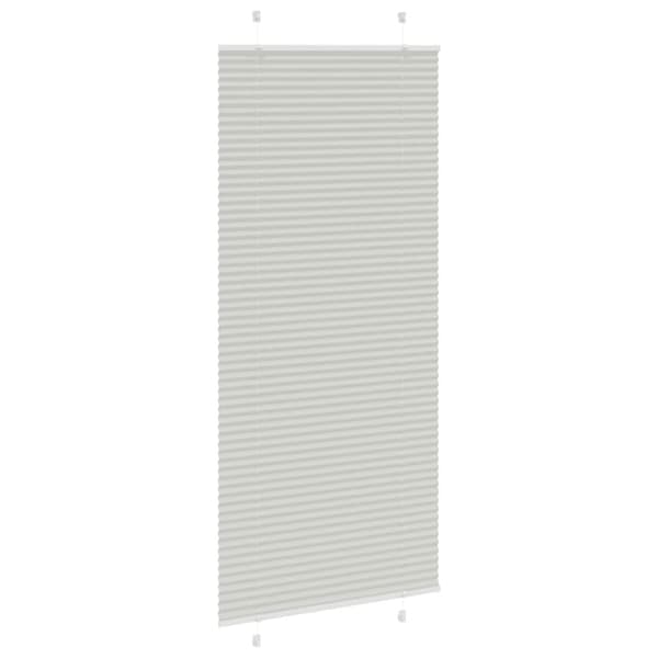 Plisserad persienn ljusgrå 95x200 cm tyg bredd 94,4cm polyester