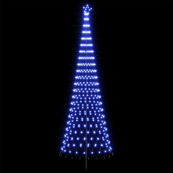 LED Julgran 400 cm 450 LED-lampor Blå Järn Svart