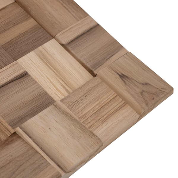 Väggpanel 11 st Naturlig 30 x 30 x 2 cm