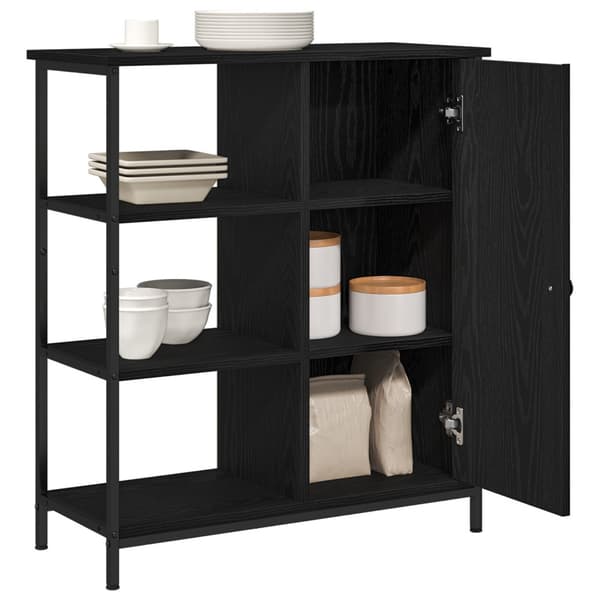 Sideboard Svart Ek 70 x 30 x 80 cm