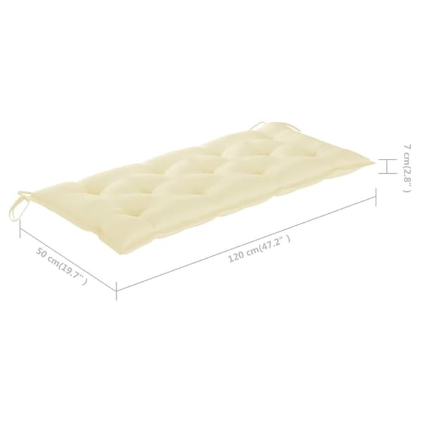 Trädgårdsbänk med dyna 120 cm bambu