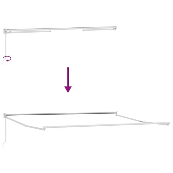 Utdragbar markisram Vit 450 × 300 cm Aluminium