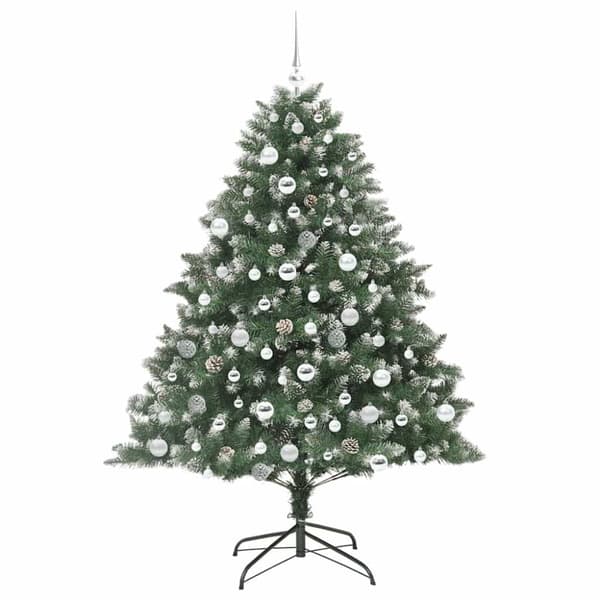 Konstgjord julgran Grön 180 cm PVC och Plast och Stål