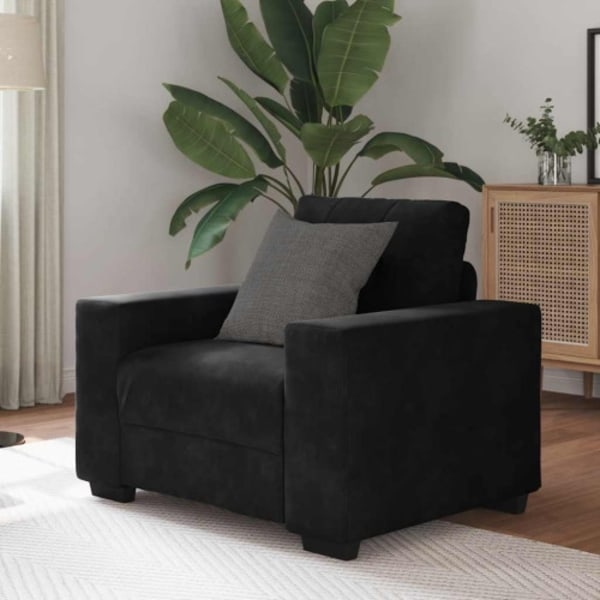 Soffstol svart 60 cm sammet