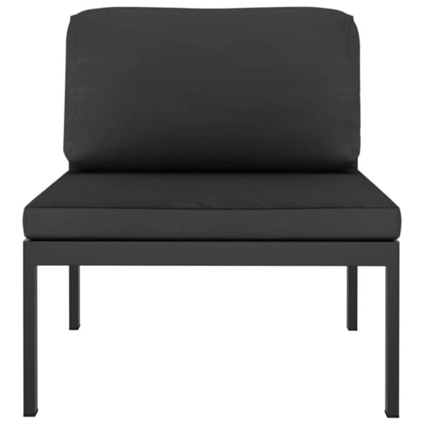 Trädgårdssoffa 2-sits med dynor aluminium antracit