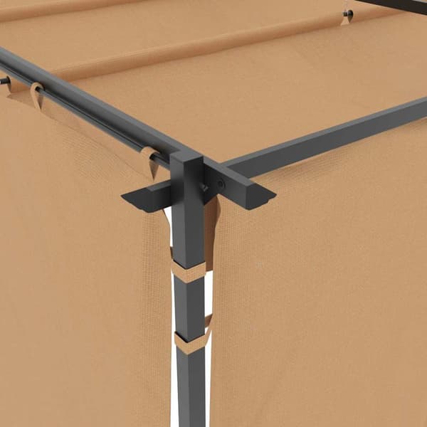 Paviljong med draperier 3x3 m taupe stål