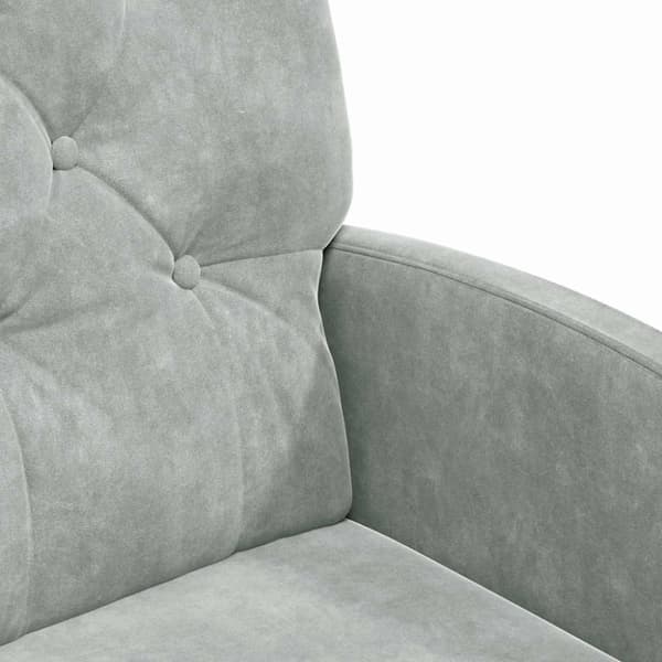 Matstolar med hjul 2 pcs Ljusgrå 58 x 67 x 97 cm Sammet