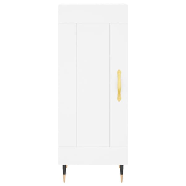 Skänk vit 34,5x34x90 cm konstruerat trä