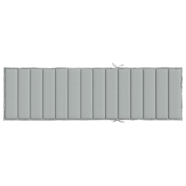 Solsängsdyna melerad ljusgrå 200x60x4 cm tyg
