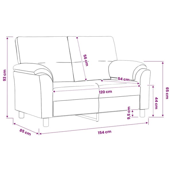 Soffa Mörkgrå 154 x 85 x 93 cm Sammet