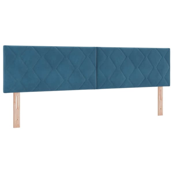 Ottoman säng med madrass Mörkblå 180 x 200 cm Sammet