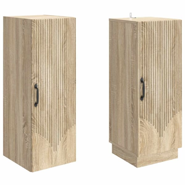 Skåpset 2 pcs Sonoma-ek Konstruerat trä