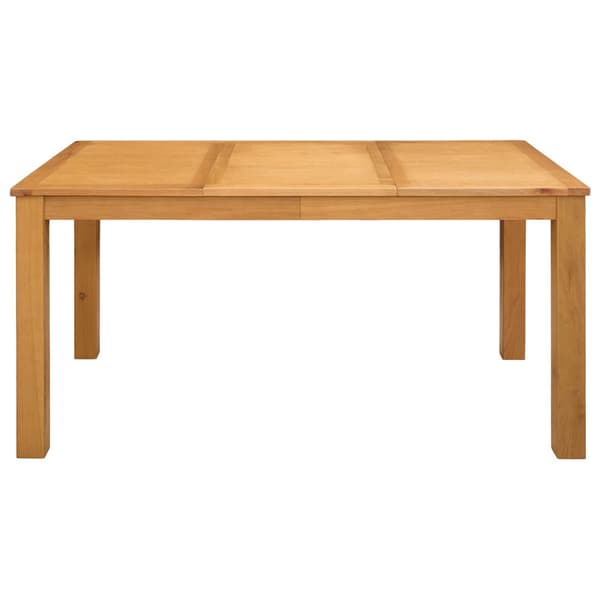 Matbord 150 x 85 x 75 cm Massivt Ekträ Naturlig Rektangulär