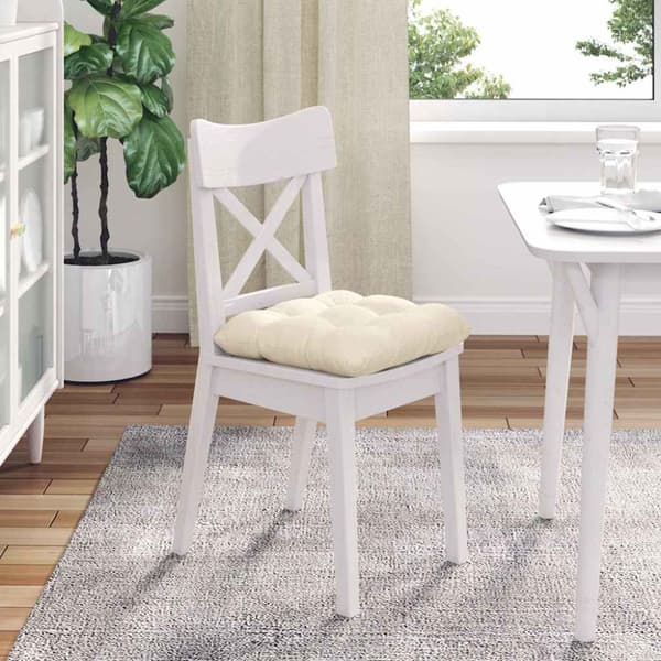 Sittkuddar 4 pcs Kräm 45 x 45 cm Kordread tyg
