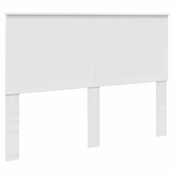Sängram med låda med lagring Vit 140 x 190 cm Konstruerat trä