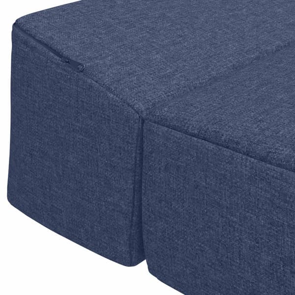 Fällbar Soffbed Blå 200 x 70 x 15 cm Tyg