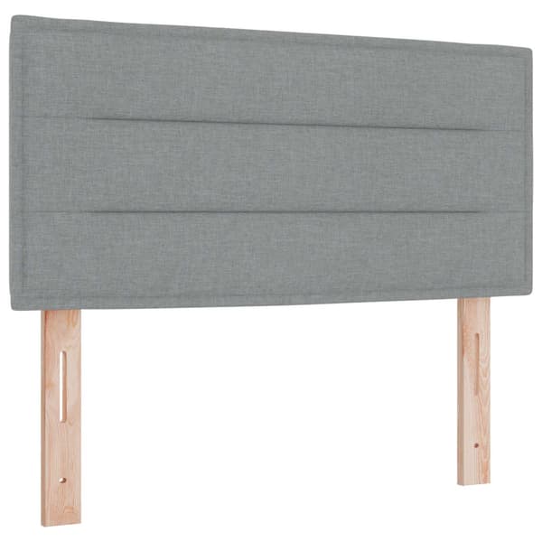 Kontinentalsäng med madrass Ljusgrå 100 x 200 cm Tyg