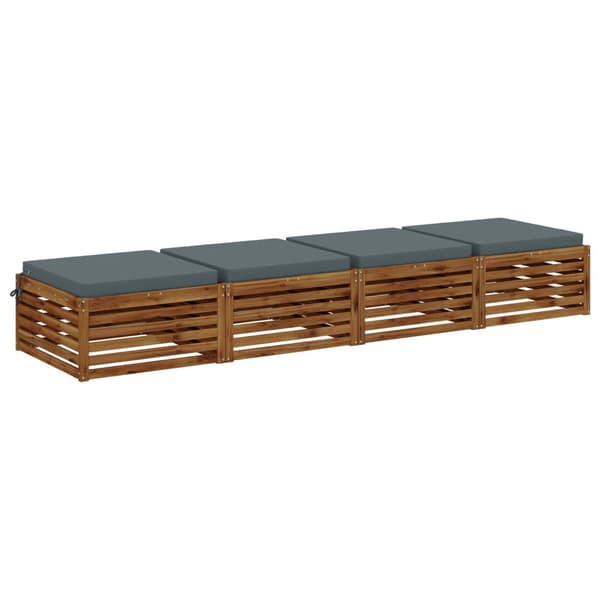 4-delade Sittdynor SOEST 4 st 100% Polyester Blå 60 x 60 x 7 cm