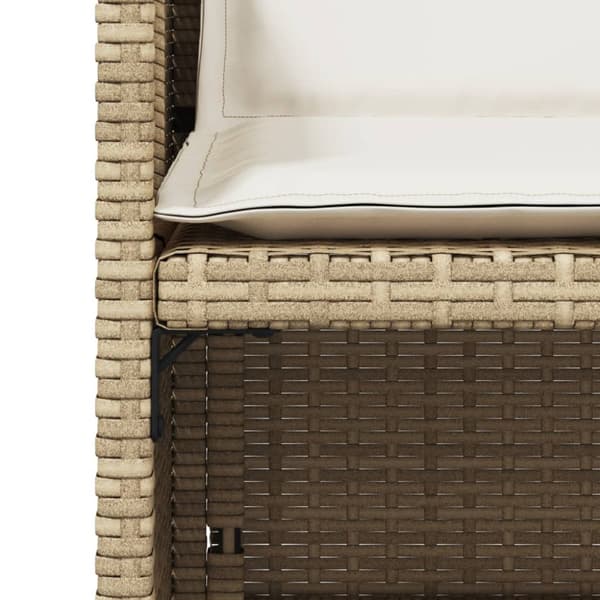 Trädgårdsstolar med dynor 4 st beige konstrotting
