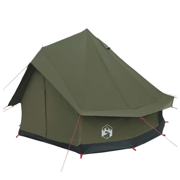 Familjetält Armégrön 6 personer Polyester / Bomull