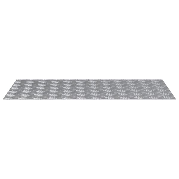 Trappsteg Rektangulär 2 pcs Silver 100 x 50 cm Aluminium