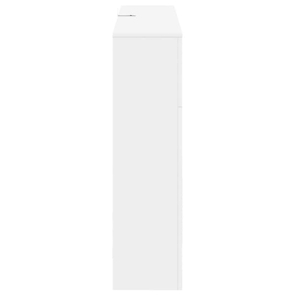 Elektrisk eldstad Vit 100 x 24,5 x 90 cm Konstruerat trä