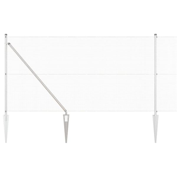 Stängselstolpe Silver 25 x 1 m (16 x 16 mm nät) Stål