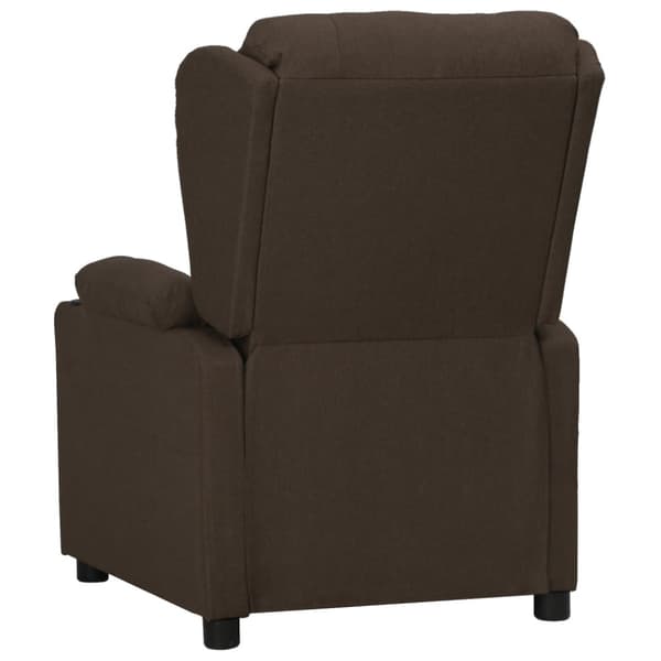 Reclinerfåtölj mörkbrun tyg
