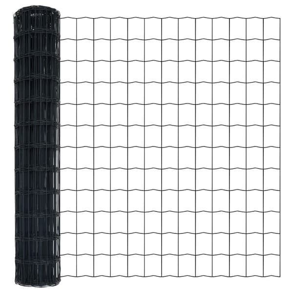 Eurogärdsel Grå 1 x 25 m PVC-belagt järn