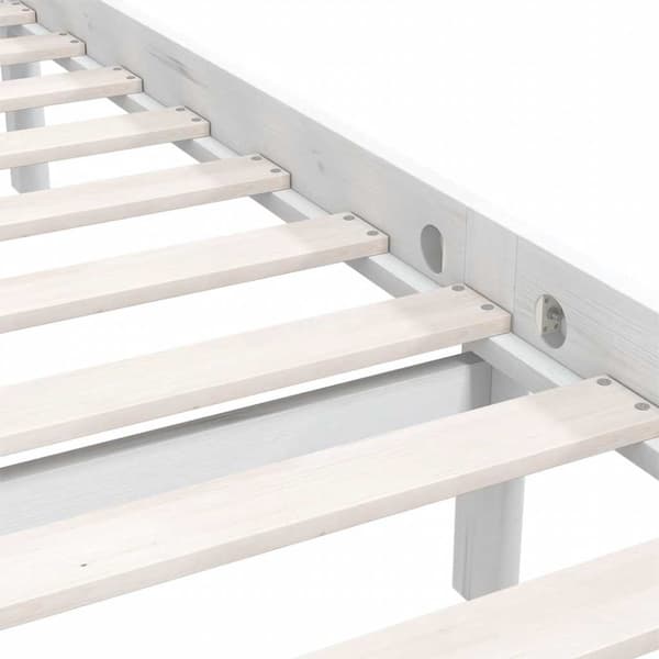 Sängram vit massiv furu 100x200 cm