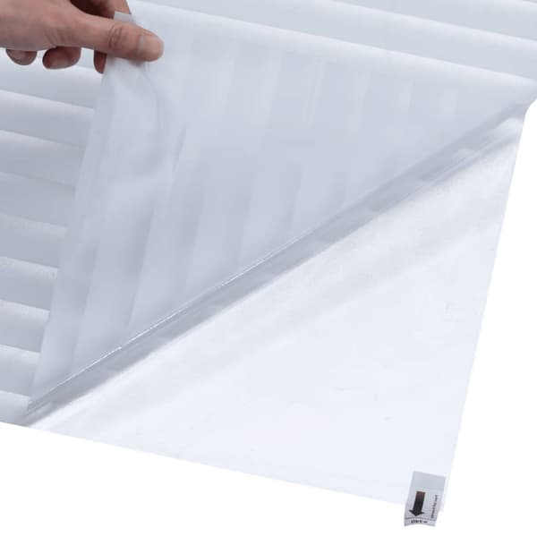 Fönsterfilmer 2 st frostat randigt mönster PVC