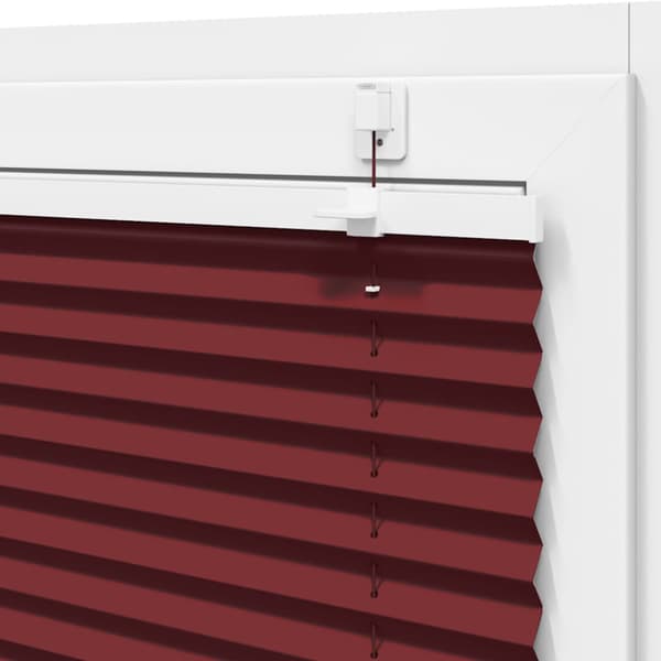 Plisserad persienn Bordeaux röd 95x100 cm tyg bredd 94,4 cm