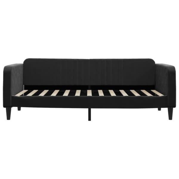 Dagbädd med madrass svart 90x200 cm sammet