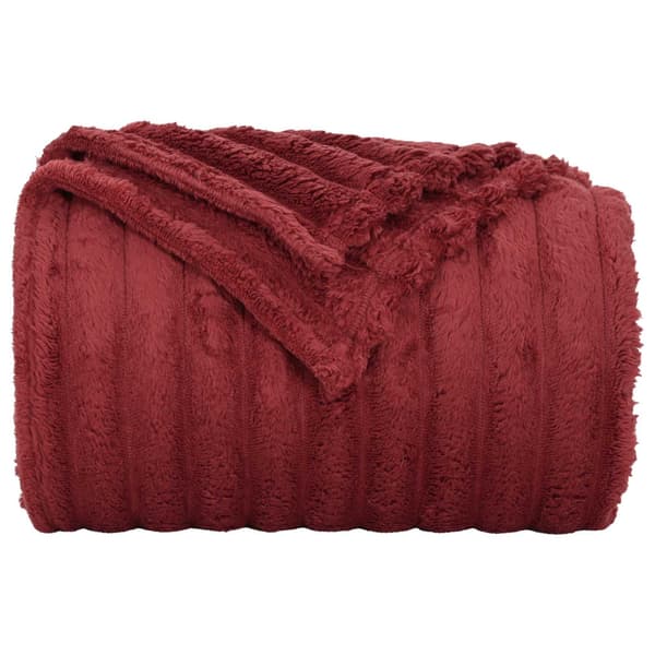 Kastfilt Bordeaux Röd 150 x 130 cm Fleece