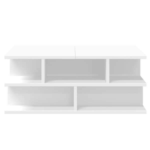 Soffbord vit 70x70x29 cm konstruerat trä