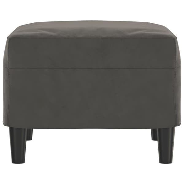 Fotpall mörkgrå 60x50x41 cm sammet
