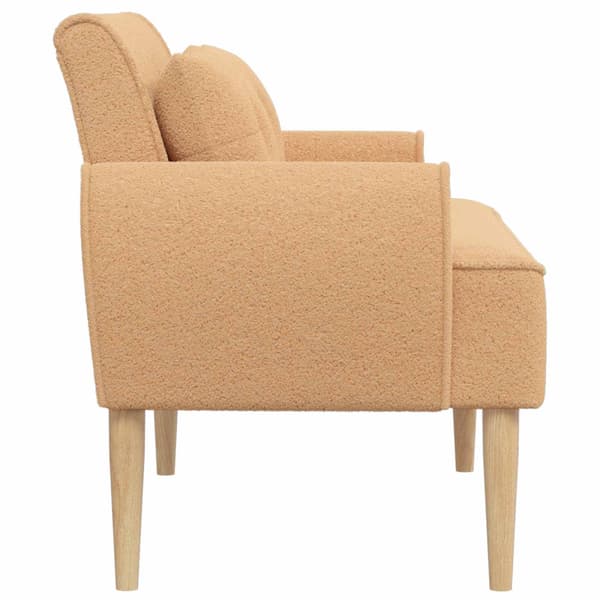 Loveseat med knapprapport Beige 117 x 67 x 77 cm Bouclé