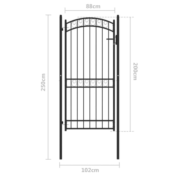 Grindar EMMEN 104 x 136 cm Låsbar Pulverlackerad stål Black