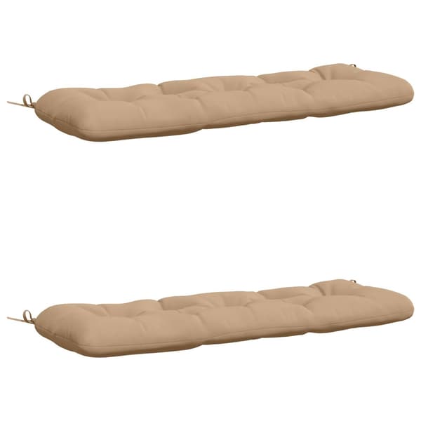 Bänk Kuddar VIANEN 2 st 100% Polyester Sand 100 x 40 x 12 cm