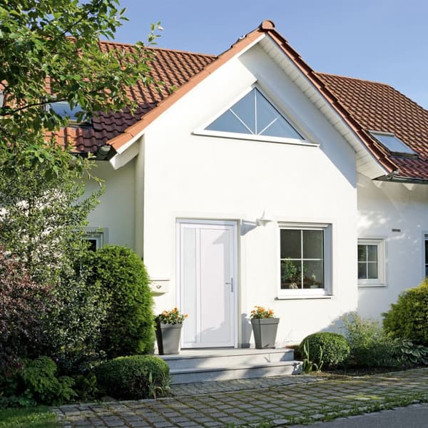Ytterdörr vit 108x208 cm PVC