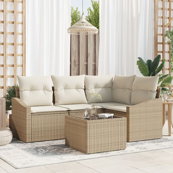 Soffset 5 st Beige konstrotting