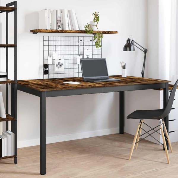 Matbord 150 x 90 x 75 cm Konstruerat trä Rökt ek Rektangulär