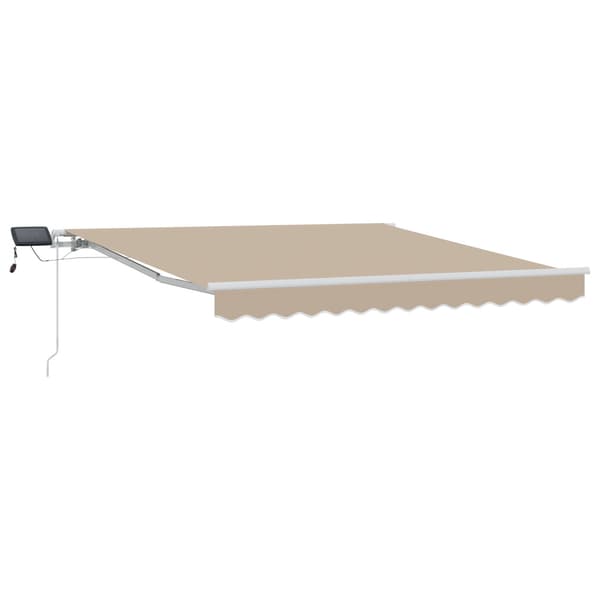 Utfällbar markis Beige 300 x 250 cm Tyger och Stål