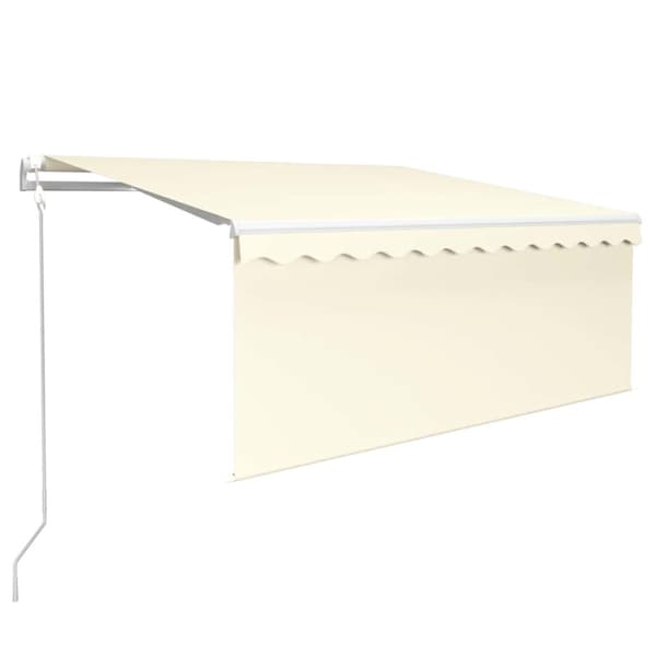 Automatiserad markis med rullgardin 3x2,5m cm gräddvit