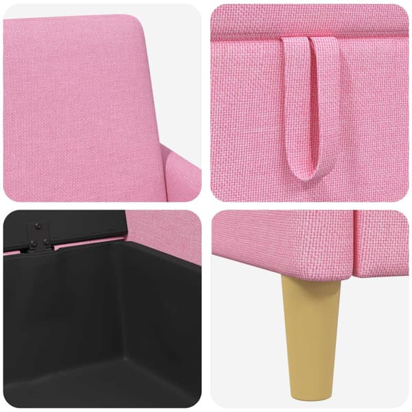 Soffa med förvaring Rosa 72 x 78 x 87 cm Polyester